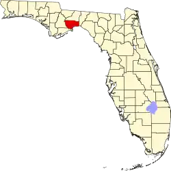 A state map highlighting Wakulla County in the northwestern part of the state. It is medium in size.