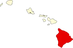 State map highlighting Hawaiʻi County