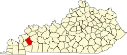 State map highlighting Caldwell County