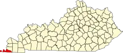 State map highlighting Fulton County