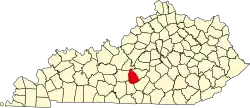 State map highlighting Green County