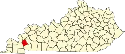 State map highlighting Lyon County
