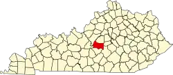 State map highlighting Marion County