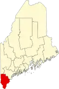 State map highlighting York County