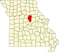A state map highlighting Boone County in the middle part of the state.