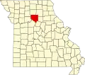 A state map highlighting Chariton County in the northern part of the state.