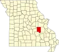 A state map highlighting Crawford County in the southeastern part of the state.