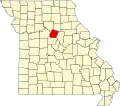 A state map highlighting Howard County in the middle part of the state.