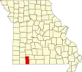 A state map highlighting Stone County in the southwestern part of the state.