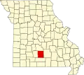 A state map highlighting Wright County in the southern part of the state.