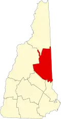 State map highlighting Carroll County