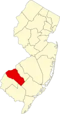 A county in the southwest part of the state. It is averagely sized.