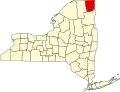 State map highlighting Clinton County