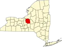 State map highlighting Onondaga County