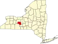 State map highlighting Yates County