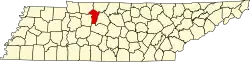 State map highlighting Cheatham County