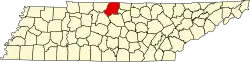 State map highlighting Sumner County