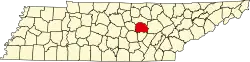 State map highlighting White County
