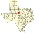 State map highlighting Callahan County