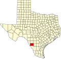 State map highlighting Dimmit County