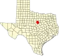 State map highlighting Erath County