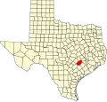 State map highlighting Fayette County