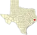 State map highlighting Hardin County