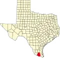 State map highlighting Hidalgo County