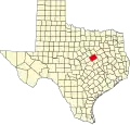 State map highlighting McLennan County
