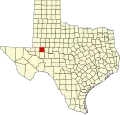 State map highlighting Midland County