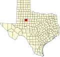State map highlighting Scurry County
