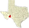 State map highlighting Terrell County