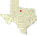 State map highlighting Throckmorton County