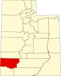 State map highlighting Iron County
