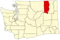 State map highlighting Ferry County
