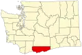 State map highlighting Klickitat County