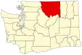 State map highlighting Okanogan County