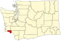 State map highlighting Wahkiakum County
