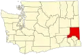 State map highlighting Whitman County