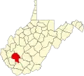 State map highlighting Boone County