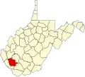 State map highlighting Logan County