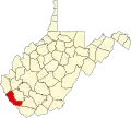 State map highlighting Mingo County
