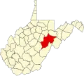 State map highlighting Randolph County