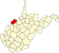 State map highlighting Wood County