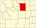 State map highlighting Johnson County