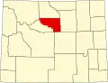 State map highlighting Washakie County