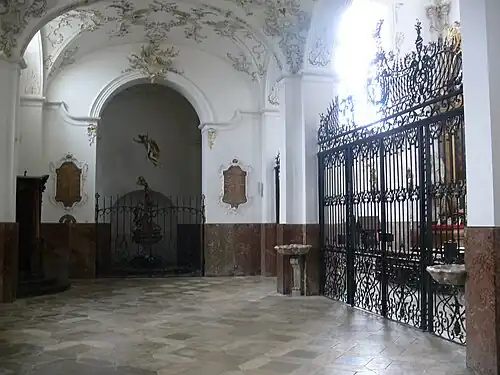 Narthex of Marienmünster Dießen in Upper Bavaria