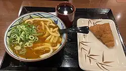 Curry udon and inari-zushi