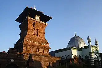The Menara Kudus Mosque in Kudus, built in a mix of traditional Islamic and old Javanese styles