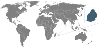 Map showing former range of the broad-billed parrot